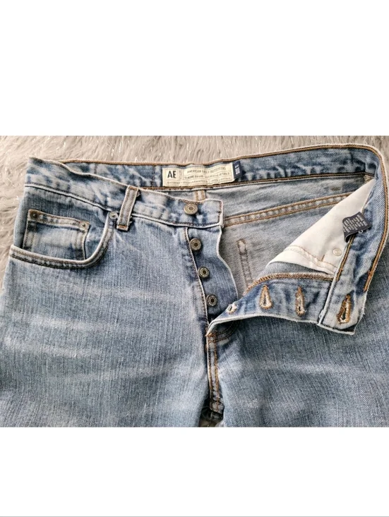 Vintage American Eagle Festival Cottagecore Blue Jeans Boho 90s Y2k Hippie 2 - Picture 6 of 12